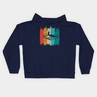 Fishing Design Retro Kids Hoodie